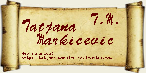Tatjana Markićević vizit kartica